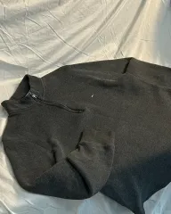 トミーヒルフィガー グレー ハーフジップアップ スウェットシャツ