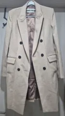 ウール90% カシミア10% - SYSTEM アイボリー ダブル コート 保管のみ 新品 (スリム66)