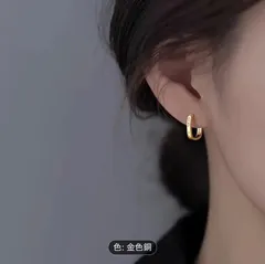 t69 【高見え】ミニフープピアス ゴールド × クリスタル｜大人シンプル・オフィス対応