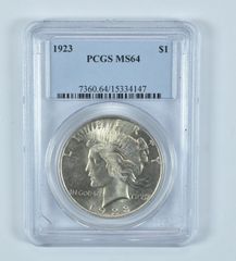 限定 ドラゴンスラブ PCGS MS61 明治三十八年 新一円銀貨 新一圓銀貨