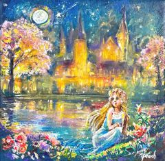 ランタンフェスティバル F3 アクリル画 絵画 ラプンツェル 風景画