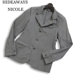 HIDEAWAYS NICOLE ハイダウェイ ニコル 通年★ スリム ミリタリー ジャケット Sz.46 メンズ