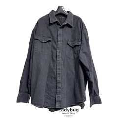 GU 　メンズ　デニムウエスタンシャツ　厚手　黒　3XL