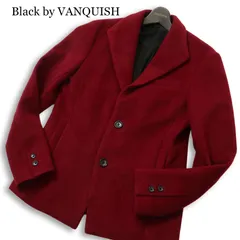 Black by VANQUISH ヴァンキッシュ 秋冬★ ウール混 メルトン イタリアンカラー ジャケット Sz.M メンズのサムネイル