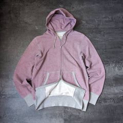 OLD UNIQLO Double Zip Hoodie Men's M Pink Gray Vintage y2k