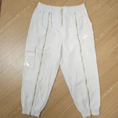 ナイキ 光沢 白 ジッパー POINT カーゴ ジョガーパンツ xl