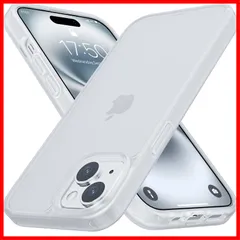 【特価商品】iPhone 滑り止め 15 ケース ケース 指紋防止 耐衝撃 米軍MIL規格 黄変防止 半透明 ワイヤレス充電対応 TPU+PC スマホケース iPhone マットクリア 15 iPhone15 [WHTMM]