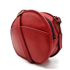 【良品】old coach y2k circlemold shoulderbag pochette leather led unisex コーチ ショルダーバッグ レッド