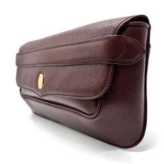 【良品】Cartier カルティエ マストライン ゴールド金具 クラッチバッグ セカンドバッグ ポーチ レザー 革 レディース ボルドー vintage ビンテージ