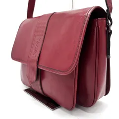 【良品】Yves Saint Laurent イヴサンローラン YSL ロゴ ショルダーバッグ ポシェット レザー 革 レッド 赤色 y2k レディース ユニセックス 男女兼用