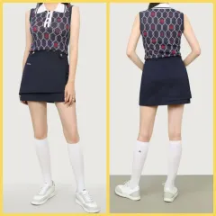 韓国国内正規品/新品 G FORE(ジーフォア) ゴルフ 닻 パータン レディース ニット ベスト S