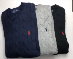 ポロ ラルフローレン ケーブル レディース ニット (ネイビー/グレー/ブラック)