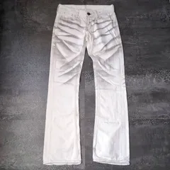 MURDER LICENSE Grunge Flare Denim Jeans 42 White Made in Japan Low Rise Y2K  マーダーライセンス グランジ フレアデニム 42 ホワイト 日本製 ローライズ