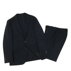 トーキョーラン TOKYO RUN スーツ セットアップ クリアエフェクト ストレッチ 2B ジャケット パンツ 紺 ネイビー LL