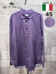 ETRO エトロ ドレスシャツ ペイズリー柄 長袖 総柄 イタリア製 M