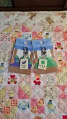 レトロ野菜ナスピーマン 日本語キーホルダー セット