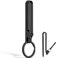 【新着商品】[TIMULTI] チタン キーホルダー ベルトクリップ カラビナ ベルト フック 落ちない メンズ おしゃれ キーチェーン キーリング付き