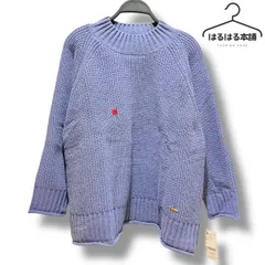 訳あり　未使用　大きいサイズ　セーター ニット 長袖 ブルー パープル　5L トップス　秋冬　無地　シンプル