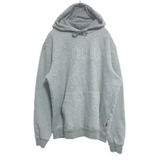 【立体センターロゴ】PUMA プーマ　プルオーバーパーカー　グレー　M