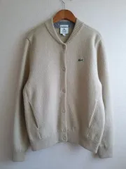 ラコステ ライブ ベージュ ウール ジップアップ アウター ジャケット