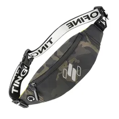 ランニングポーチ ウエストポーチ ウエストバッグ 防水 防汗 コンパクト おしゃれ 軽量 大容量 反射素材 夜間反射 伸縮可能 揺れない イヤホン穴付き スポーツ ランニング 運動 旅行 釣り 遠足 サイクリング 男女兼用 (アーミーグリーン)