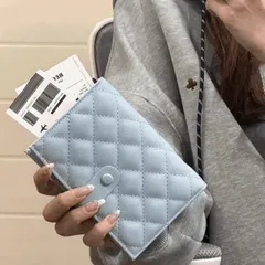 パスポートケース　水色　多機能　カード入れ　チケット入れ　お札入れ　旅行　持ち運び　おしゃれ　カバー　手帳カバー