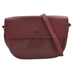 カルティエ マストライン ショルダーバッグ レザー Bランク ca9803bd