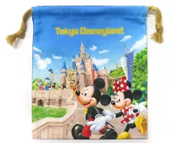 【中古】バッグ ミッキー＆ミニー(昼夜のディズニーランド) 巾着 「ディズニー」 東京ディズニーランド限定