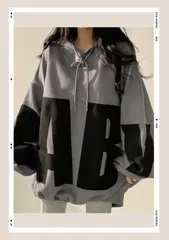 新品　トップス　お洒落ロゴ　パーカー　長袖　人気