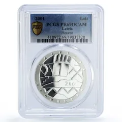 1929年 ラトビア 5ラッツ 大型銀貨 PCGS認証 ややトーン❗️ 【公式通販】