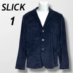 SLICK スリック メンズ テーラードジャケット 1 カジュアル スウェット  ネイビー系  (B01)★のサムネイル
