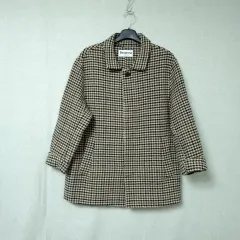 ディア・ハウンドトゥース チェック コート