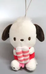 【中古】ぬいぐるみマスコット・ぬいぐるみバッジ ポチャッコ(えび) マスコット 「スシロー×はぴだんぶい はぴなついぇい!」 コラボ限定マスコット付きドリンク注文特典 前半