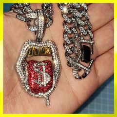 Playboi carti着用 ジルコニア Lollipop Necklace - メルカリ