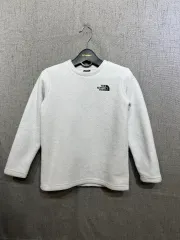 130 ザノースフェイス キッズ 白 フリース 長袖 Tシャツ