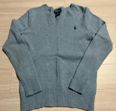 正規品 ポロ ラルフローレン キッズ ニット M (12/14) スカイブルー