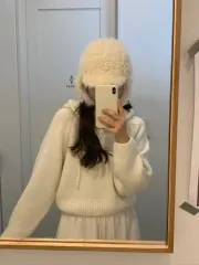 リーター liter モモ アルパカ ウール クロップド フード ニット