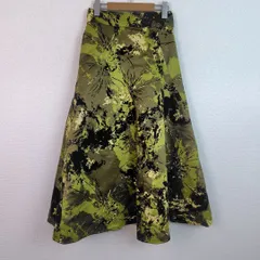 FRAY I.D フレイアイディー ロングスカート 総柄 グリーン  レディース 古着 モード レトロ