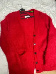 Maison Margiela メゾンマルジェラ モヘア ウール レッド カーディガン