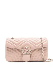 グッチ GGマーモント レザー ショルダーバッグ 送料無料