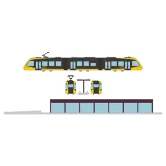 【中古】鉄道模型 1/150 宇都宮ライトレールHU300形 HU301 LIGHTLINE 「鉄道コレクション」 [322269]のサムネイル