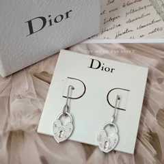 【箱付き】【美品】クリスチャンディオール スイングピアス ハート カデナ イヤリング アクセサリー シルバー Christian Dior Vintage Heart Shape Earrings Silver Accessories 22336