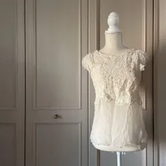 61 ZADIG&VOLTAIRE ザディグエヴォルテール ブラウス シャツ トップス　レディース　blouse　shirt　Tops　ladies　刺繍 ホワイト オフホワイト アイボリー 白 シロ