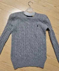 ポロ ラルフローレン ケーブル ニット カシミア ウール セーター グレー 新品 XS 正規品