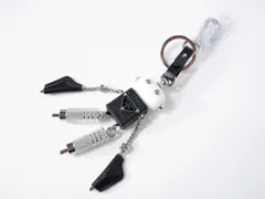 PRADAプラダ 2025AW robot サフィアーノレザー キーチェーン チャーム2TR101_UYY_F0H76未使用品【Free】【MZCA80683】