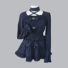 地雷系 ブラック セットアップ