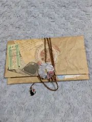 12．新品・未使用　ジャンクジャーナル　おすそ分けファイル　見開きタイプ　ハンドメイド　ビンテージ加工　1点物　アンティーク