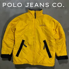 【希少】90s ポロジーンズ ラルフローレン バイカラー ジャケット 内ポケ3つ （もしくは：【激レア】Polo Jeans Co. ヴィンテージ ナイロンジャケット 黄×黒）