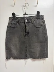 ブラック デニム ミニスカート