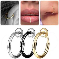 13mm イヤリング　3個　フェイクピアス 両耳用